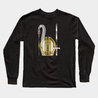 Orisha Obatala Papal Hat Silver Sword and Whisk Long Sleeve T-Shirt